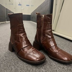 Brown Leather Riding Boot